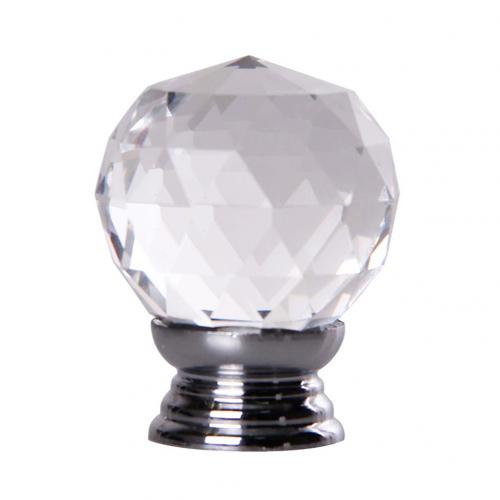 20mm enkele gaten glazen bolgreep meubelgreep dressoirknoppen kristallen kastgreep voor meubelbolgreep: Wit