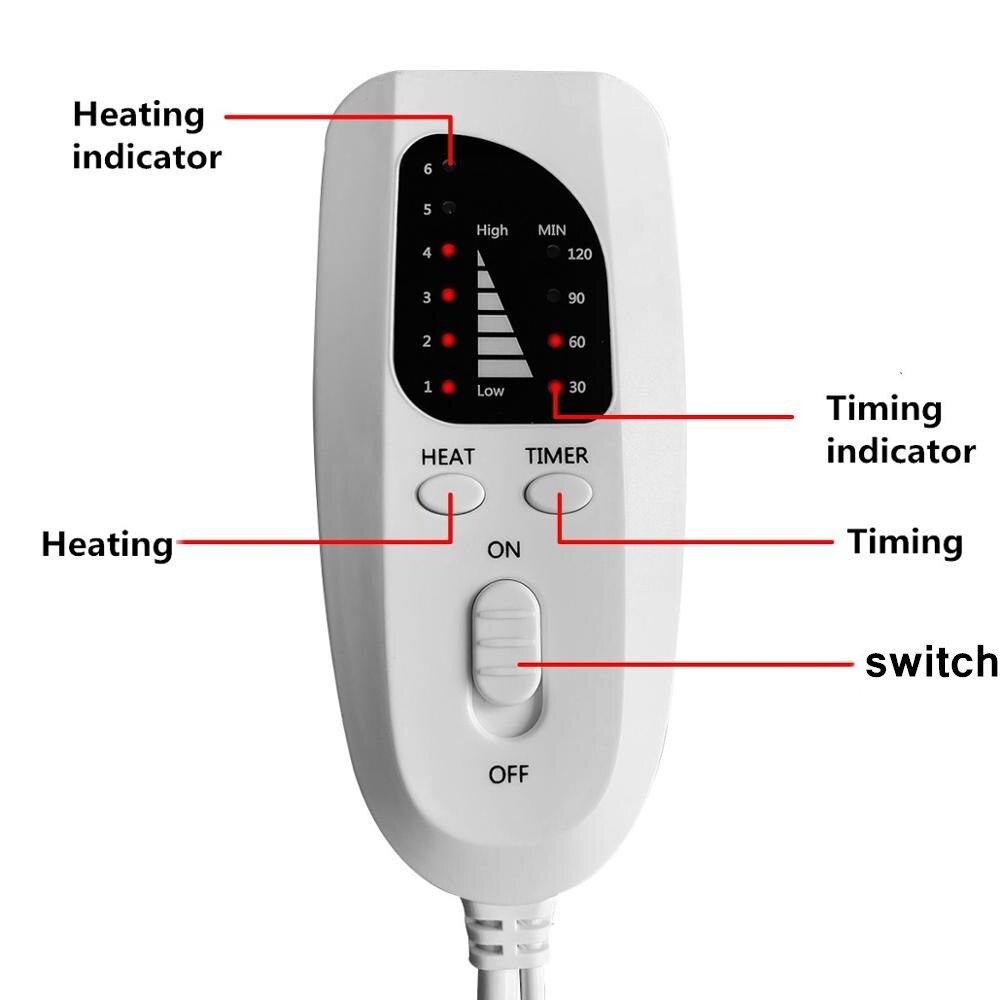 6 Level Heating Pad Back Therapy Pad Electric Heating Pad Physiotherapy Small Electric Blanket Foot Warmer 110/220V EU/US/AU/UK