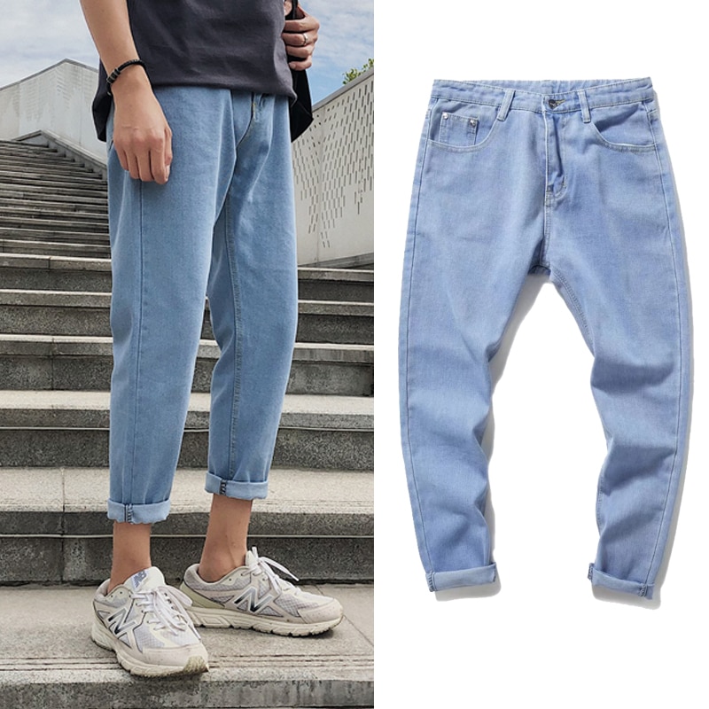 Streetwear S-2XL Plus Size Casual Heren Jeans Straight Stijl Gewassen Vintage Hoge Taille Denim Harembroek Herfst Jean Homme