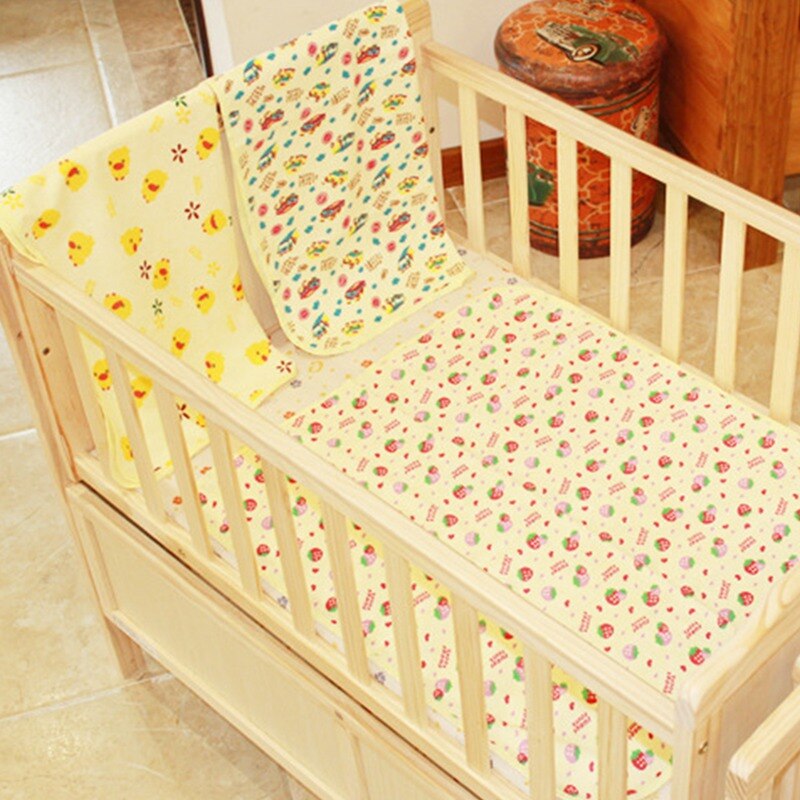 60*70cm Cartoon Reusable Baby Changing Mats Waterproof Breathable Baby Diaper Mat Pads Cartoon Printed Infant Nappy Pads