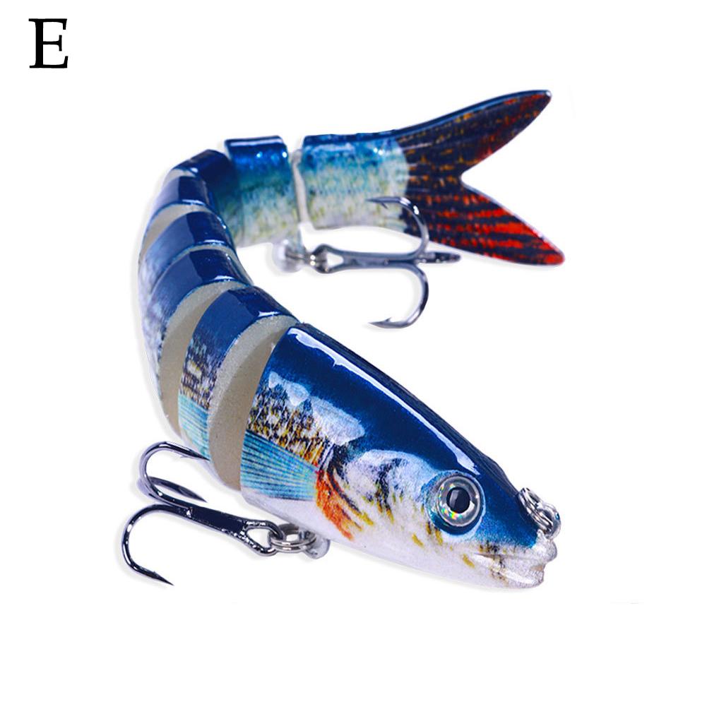 13cm 18g Multi Jointed Swimbait Fishing Lures Sinking Hard Bait Crankbait Wobbler For Pike Bass Musky Tackle: PURPLE