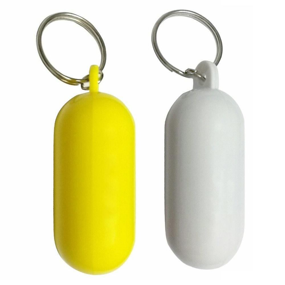 Plastic PS Metal Floating Key Ring Kayak Keychain Buoyant Keyring Marine Sailing Float Keys Buckle Rowing Boats Tools