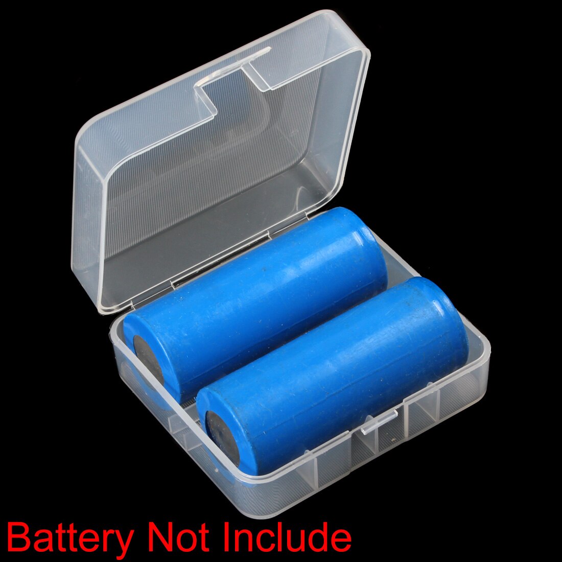 1PC Portable Transparent Hard Plastic Case Holder Battery Storage Box Durable Batteries Storage Case Fit for 2/4 x 26650 Battery