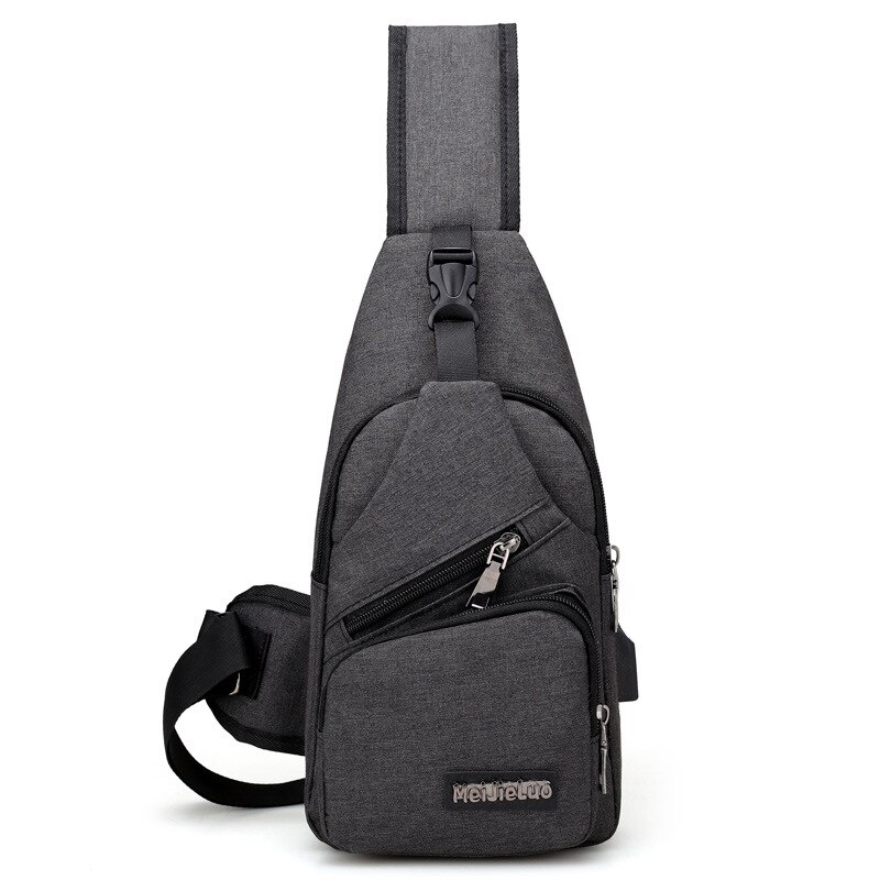 NIYOBO Women Single Shoulder Strap Bag Waterproof Male Knapsack Sling Chest Back Pack Bags Unisex Crossbody Bag: drak gray