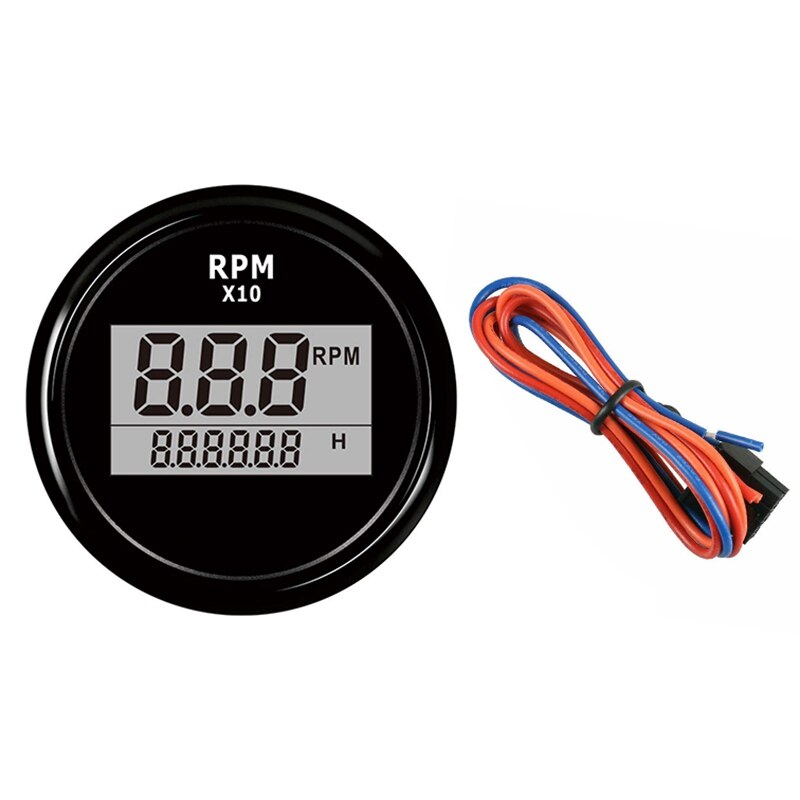 Tacómetro Digital LED para barco, medidor de hora de motor, fueraborda marino, medidor de RPM RV