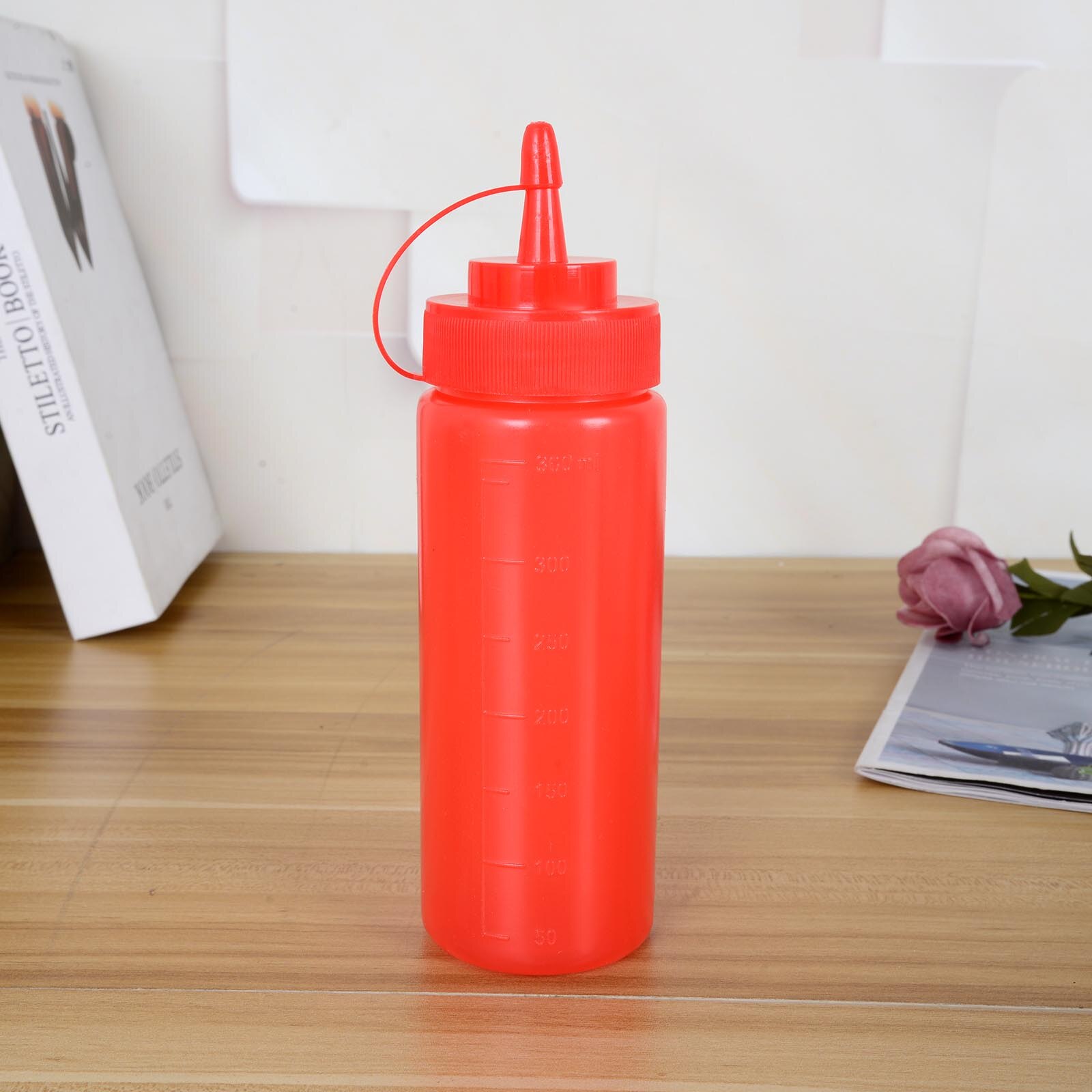 CellDeal 2Pcs Squeeze Flasche Salat Dressing Flasche Würze Spender Sauce Essig Öl Ketchup Menage Bin Tomaten Sauce Flasche