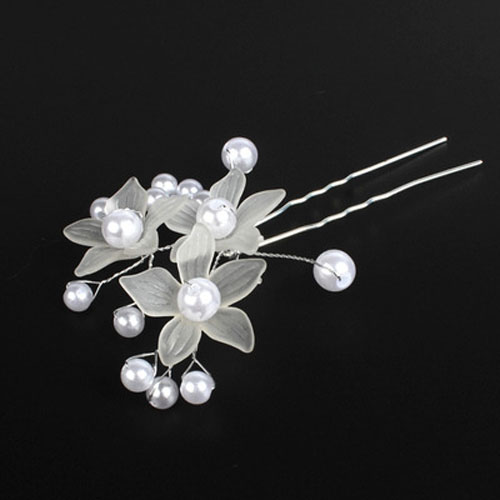 Western Wedding Hoofdtooi Voor Bruid Handgemaakte Bruiloft Kroon Bloemen Parel Haaraccessoires Haarspeld Ornamenten: YLHJ064B