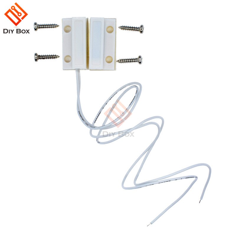 1Pair MC-38 MC38 Wired Door Window Sensor N/O Switch Magnetic Alarm 330MM Length 100V DC Normally-Closed NC For Home Safe