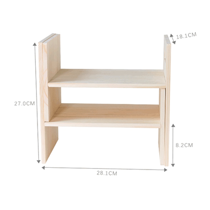 DIY Wooden Book Shelves Desk Organizer Office School Desk Accessories Organizer Tray Book Holder Storage Tray Makeup Organizer