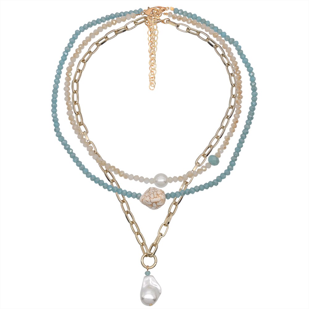 Yumfeel Women Mulit Layer Choker Necklace Handmade Jewelry Necklaces: SZ093