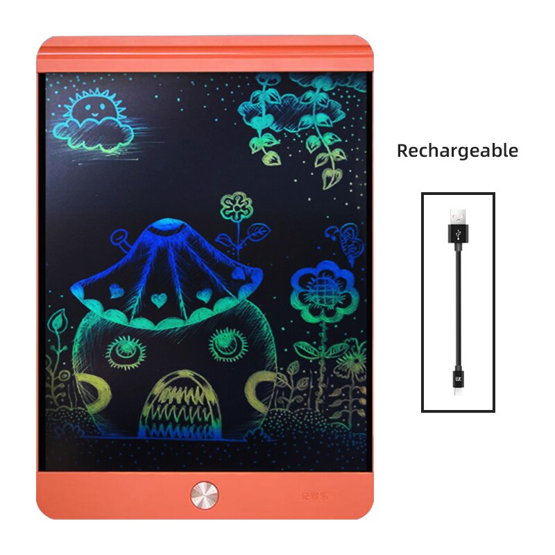 16 Inch LCD Writing Board Drawing Tablet Handwriting Pads Electronic Graffiti Tablet 13 Inch Writing Tablet: 13 Inch Color Orange
