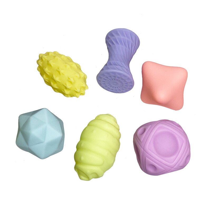 6 stk gummi struktureret multi taktile sanser berørings legetøj børn bold hånd sensorisk baby legetøj baby træning massage bløde bolde