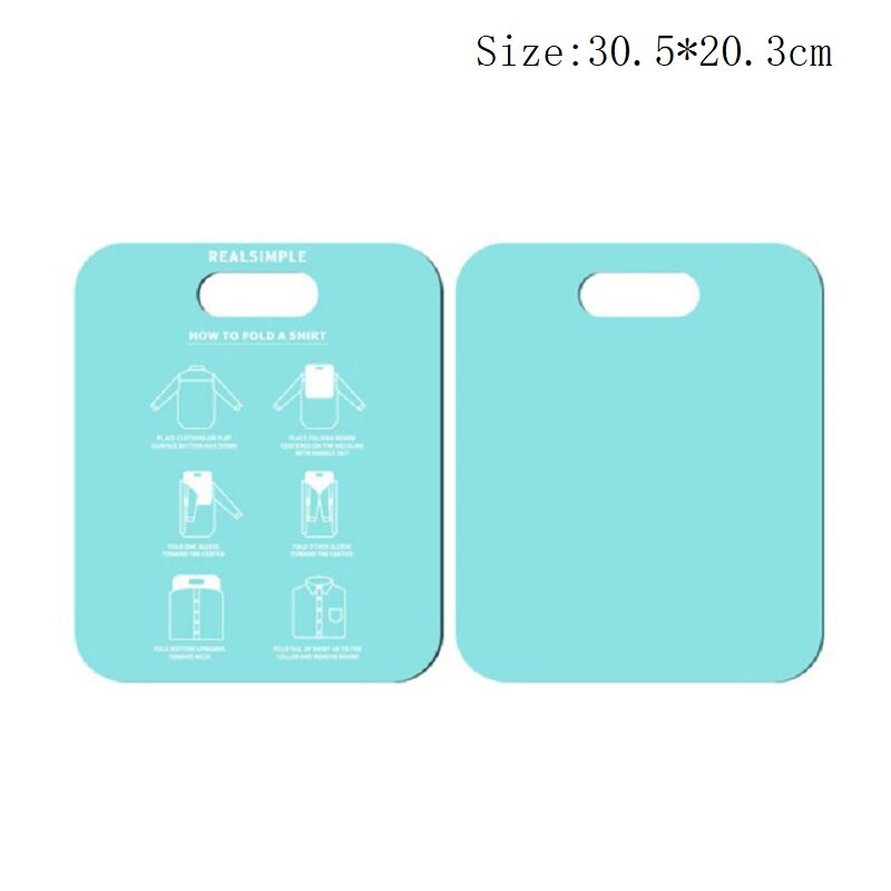Planche pliante, épingles à linge, Simple t-shirt, pinces à linge, pliage rapide, outil de rangement pour chambre à coucher: Light cyan