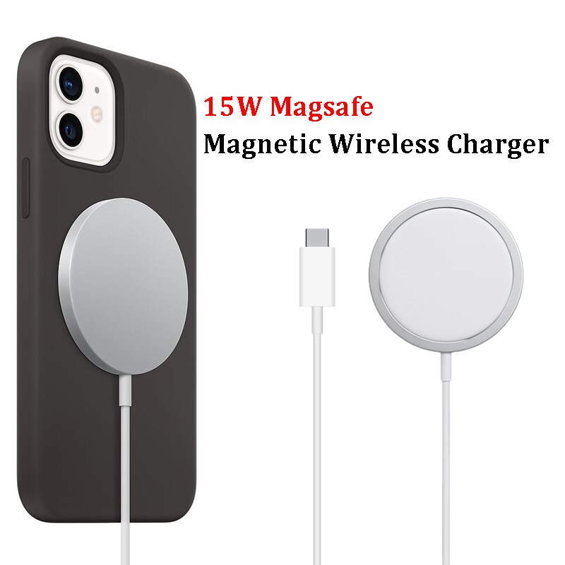 Magnetische 15w draadloze oplader, snel draagbaar opladen voor telefoon 12 mini 12 pro max 12 type-c, snelle 20w us eu uk stekkerlader: Draadloos opladen