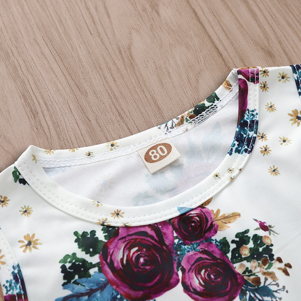 Zomer Baby Meisje Kleding Bloemen Haarband Meisjes Kleding 0-24M Baby Kleding Toevallige Korte Mouwen Baby bodysuits 2 Stuks Outfits