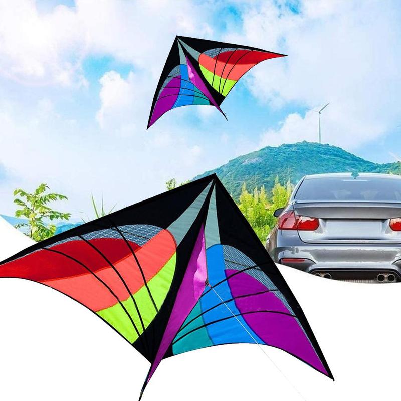 Cometa clásica de línea única para deportes al aire libre, cometas de acrobacias de 150x90CM, con mango, azul volador, con Tria