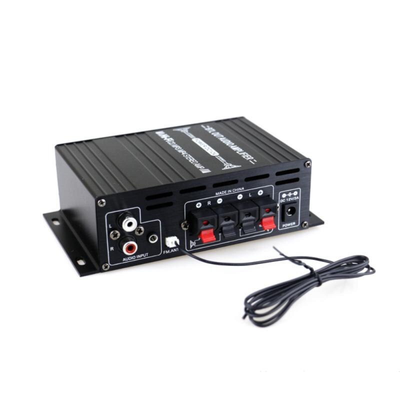 AK380 12V 400W + 400W Power Amplifier Audio Karaoke Home Theater Amplifier 2 Channel Bluetooth Mini Amplifier USB/SD AUX Input