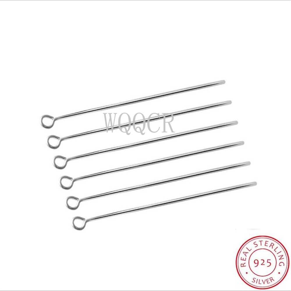 100 sztuk 925 srebro 13 rozmiar 14-70mm główka oka Pin igły koraliki materiały do tworzenia biżuterii akcesoria kolczyki ustalenia Diy