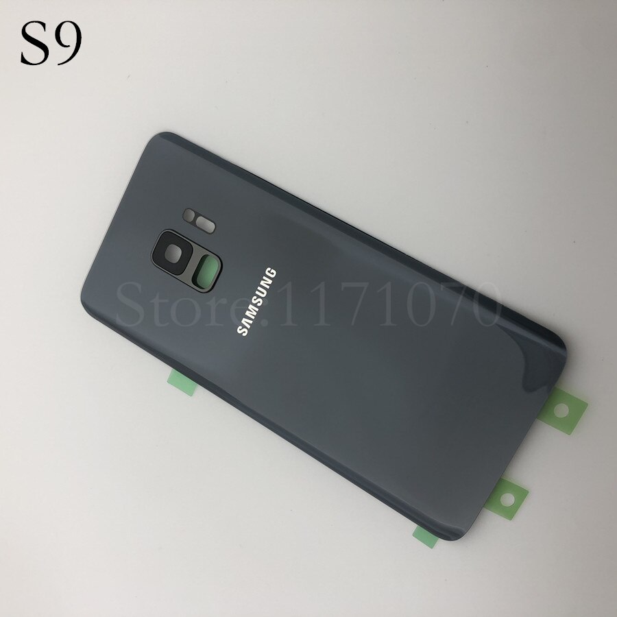 For Samsung Galaxy S9 Plus s9+ G965 SM-G965F G965FD S9 G960 SM-G960F G960FD Glass Battery Back Cover Door Housing Replacement: s9 gray