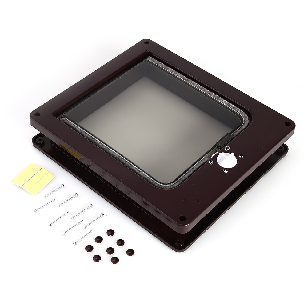 Safe Cat Flap Door with 4 Way Lock Pet Rotary Door Easy Install Intelligent Control Switch Kitten Small Pet Gate Doors