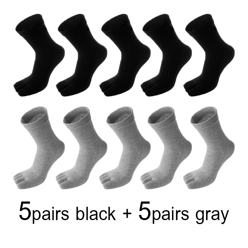 Calcetines de algodón con dedos separados para hombre, calcetín Unisex de talla grande 5, para otoño e invierno, 10 pares, 20 unidades: 9