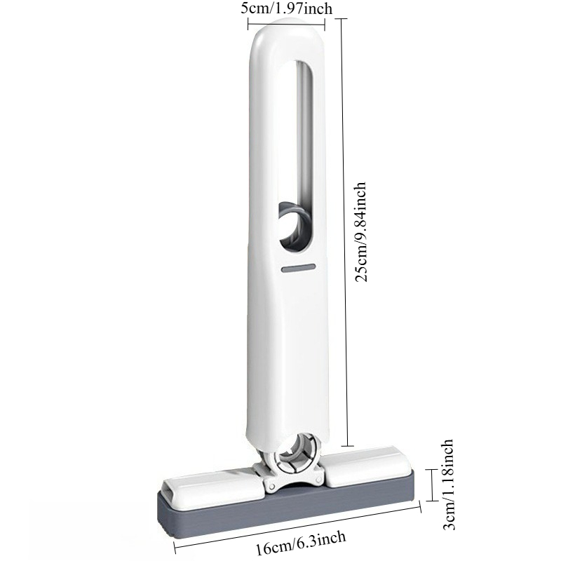 Draagbare zelfwringende sponsmop Handsfree multi-oppervlaktereiniger voor thuis/auto/ramen met vervangbare kop + handvat