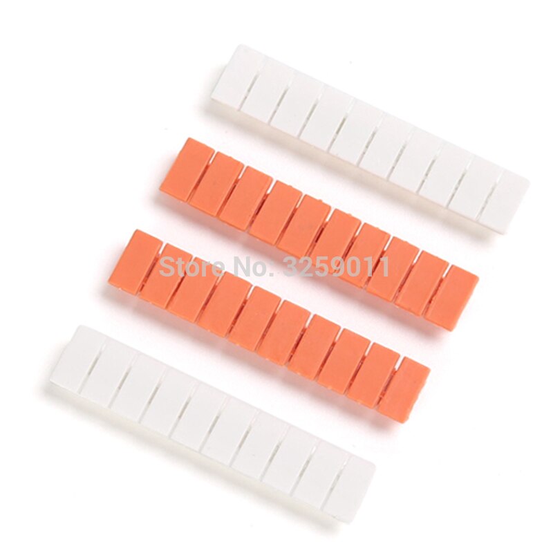 50PCS ZB6 Blank Din Rail Terminal Blocks Maker Strips Label white for UK-2.5B UK-5N plastic white