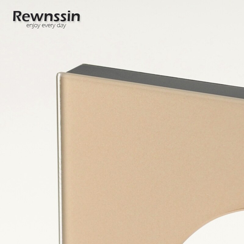 Double Socket Internet Socket Phone RJ45 Network Port Data TV Wall Socket PC Data Female Socket Luxury Gold Crystal Glass Panel