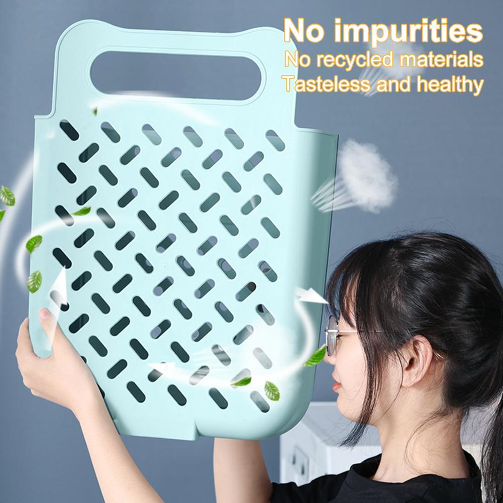 Clothes Bin Wall Hanging Dirty Clothes Oganizer Handle Organizer Basket