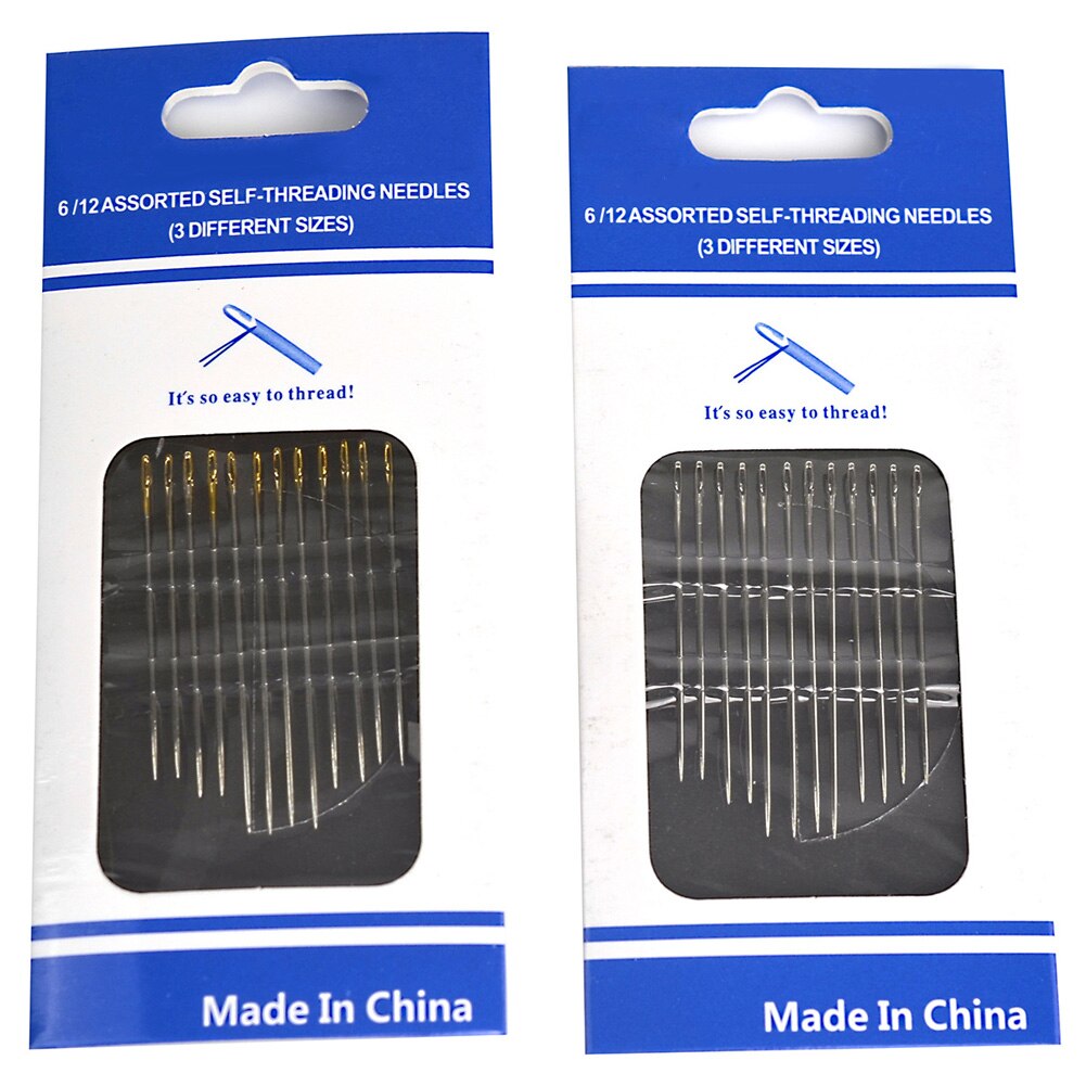 Self-threading Needles Set Side Opening Hand Sewing Home Household Tools FAS6