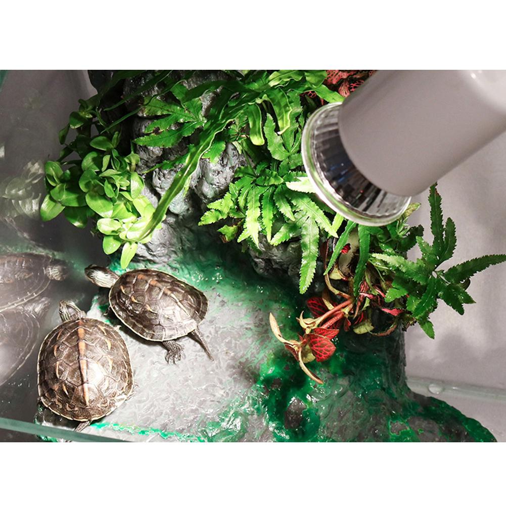 Sköldpadda sol tillbaka glödlampa fullt spektrum reptil kalcium ödla ultraviolett värme lampa glödlampa ljus värmare husdjur reptil sköldpadda gruvar
