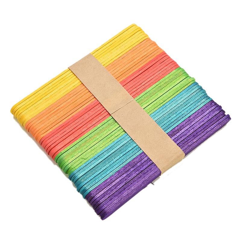 Nuevos palitos de paleta de madera de Piruleta de 50 Uds. De 11cm x 0,9 cm, palitos artesanales para fiestas de niños, paleta de helado, fabricación de tartas
