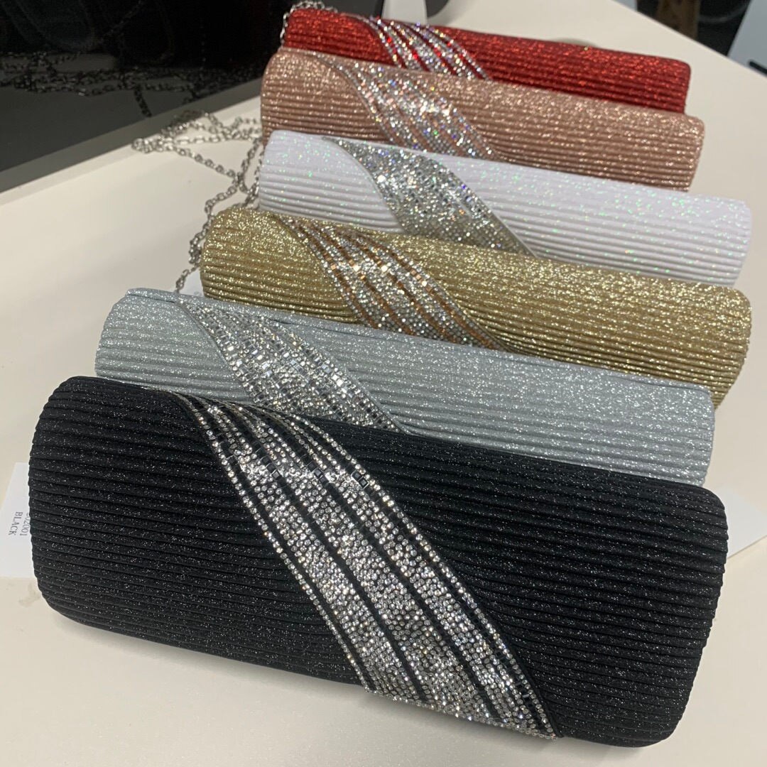 Rhinestone Clutch Bag Women Long Wallet Purse Clutch Female Wedding Bags With Chain Sac Main Femme Envelope Clutch