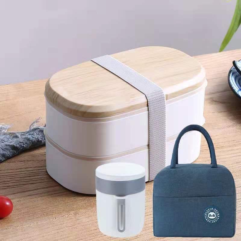 Lunch Box For Kids Lunch Box Bento Box for Student Office Worker Double-layer Microwave Heat Food Storage Containerланч бокс: lunch box set-3