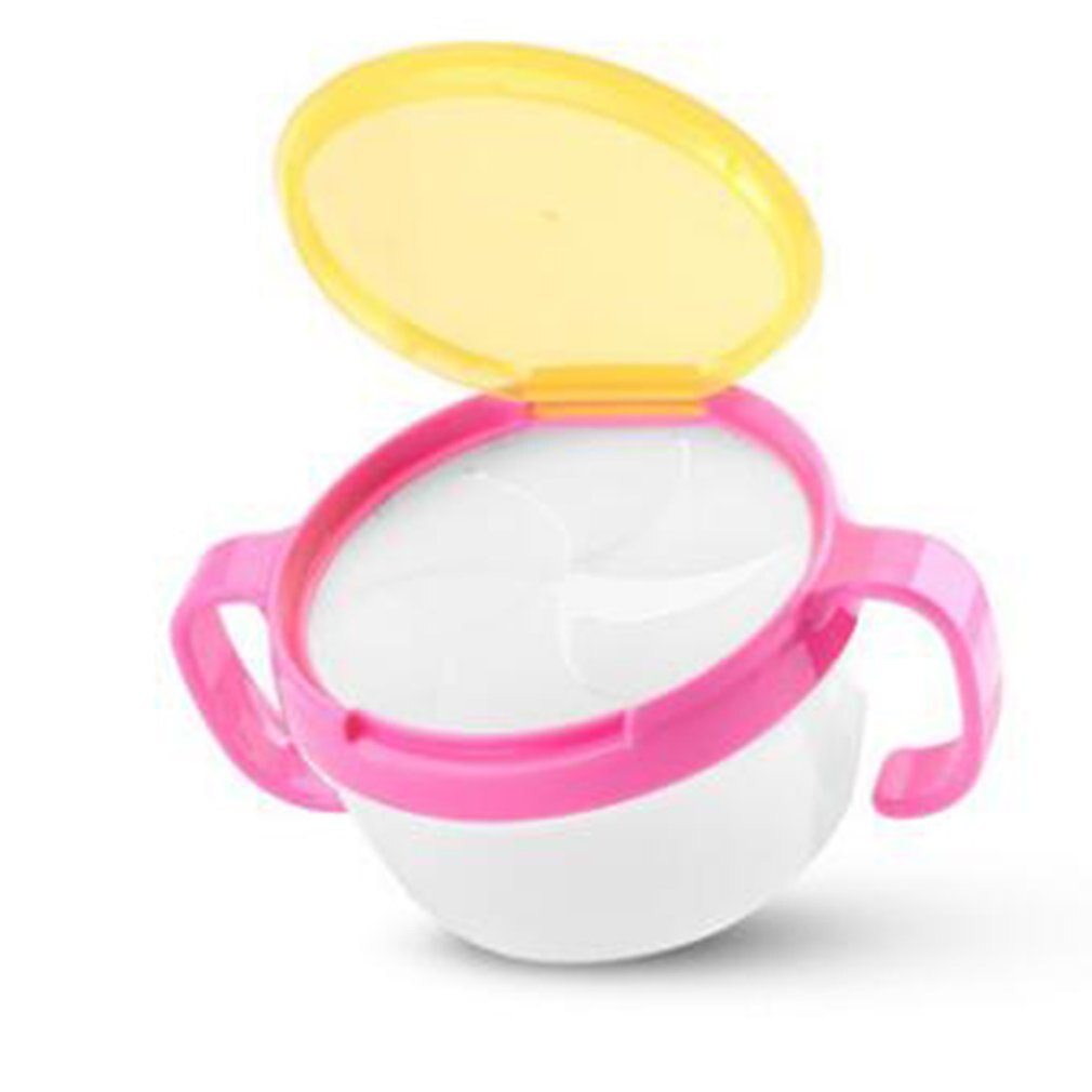 Baby Food Container Spill Proof Dishes Feeding Children Candy Colors Double Handle Cup: Red