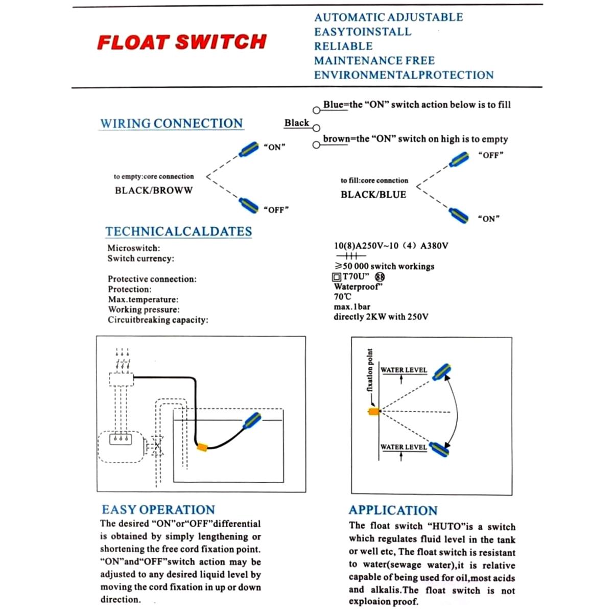5M 6M 7M 8M Controller Float Switch Liquid Switches Liquid Fluid Water Level Float Switch Controller Contactor Sensor