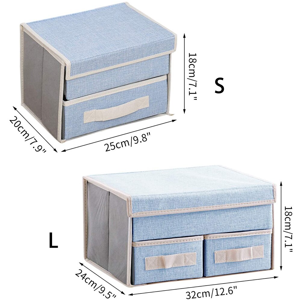 Lagerung Schublade nicht gewebte Faltbare Socken Lagerung Korb Behälter Schreibtisch Schrank Kosmetische Organizer für Unterwäsche Schmuck Schal Socken