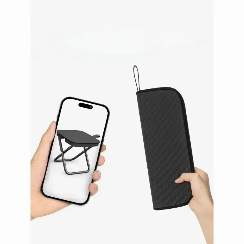 Estuche para lápices al aire libre, Mini bolso portátil plegable, taburete plegable ultraligero, taburete plegable para Picnic, Camping y pesca