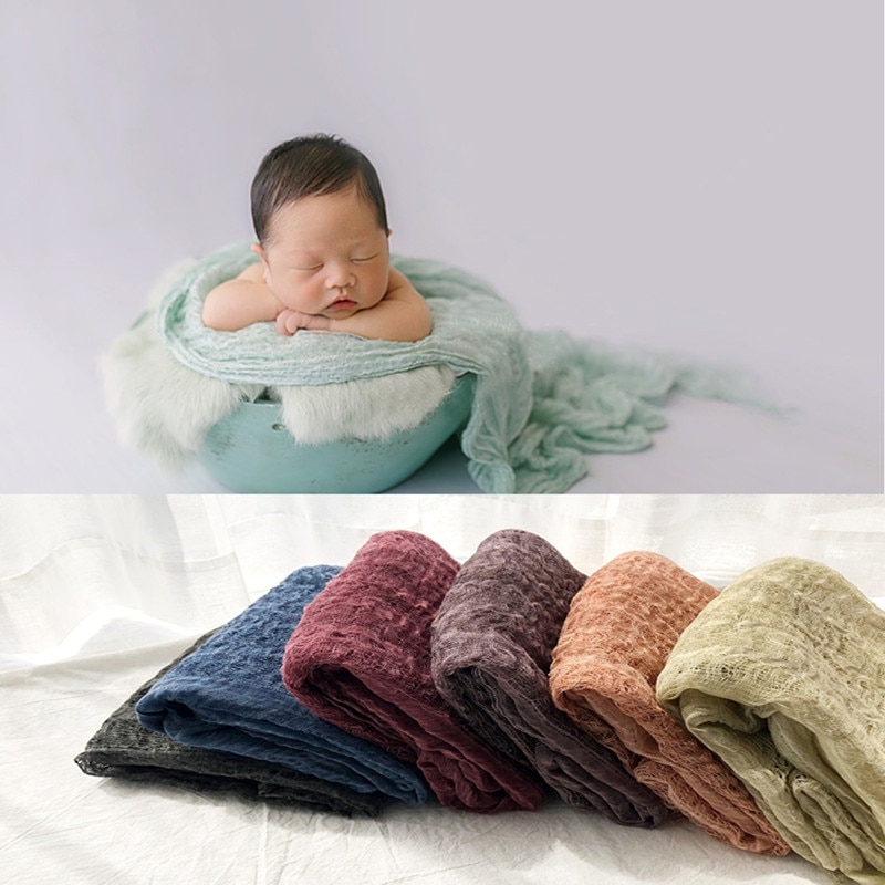 Newborn Photography Props Wrap Blanket Soft Cotton Swaddling Baby Photography Shoot Backdrop Photo Studio