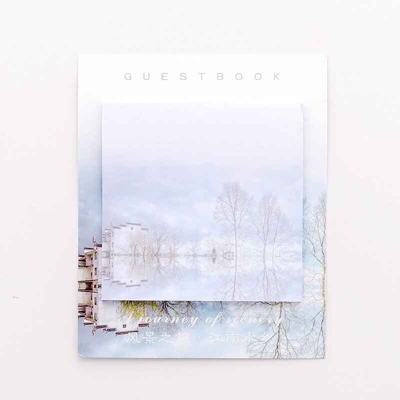 Beauty Landscape Post-It Notes Sun Scrapbook Stickers Work Study Plan Stationary Office School Supplies Sticky Label: Style 3