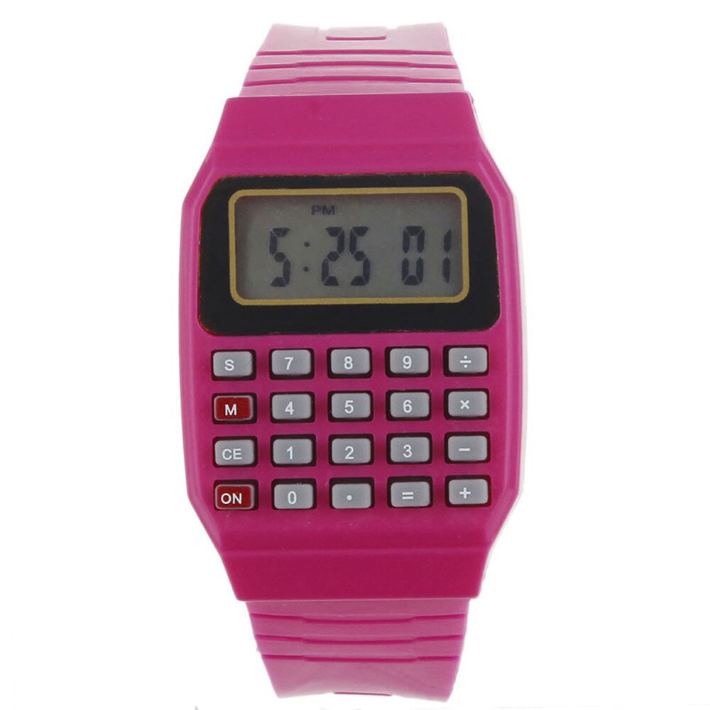 Silicone Multi-Purpose Date Time Electronic Wrist Calculator Watch F701