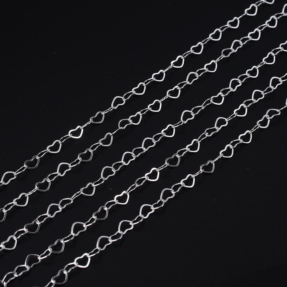 2 Meter 5*3Mm Koperen Ketting Armband Hart Kettingen Bulk Voor Diy Sieraden Maken Bevindingen Materialen Handgemaakte Supplies