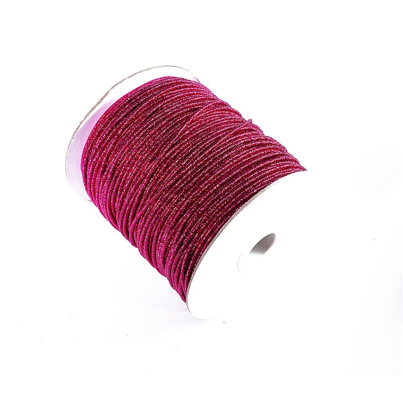 2mm 5m metal blødt aluminiumstråd omviklet tråd til øreringe halskæde hårpynt gør-det-selv smykker håndværk kunsthåndværk sytråd: Fuchsia