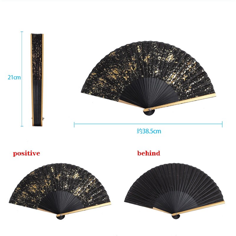 portable classical Japanese folding fan Chinese traditional bamboo wood and silk decoration Personality hand fan best
