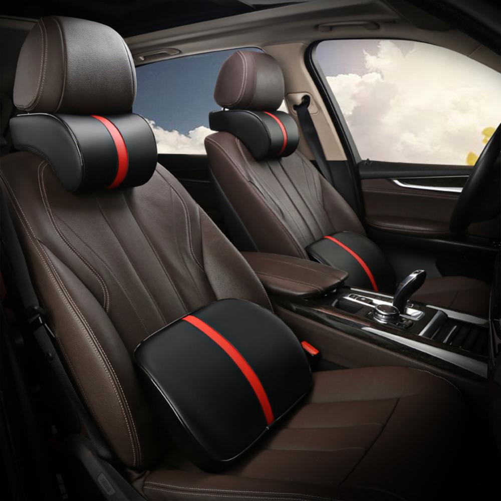 Car Memory Foam Travel Comfortable Neck Headrest Pillow Lumbar Support Cushion