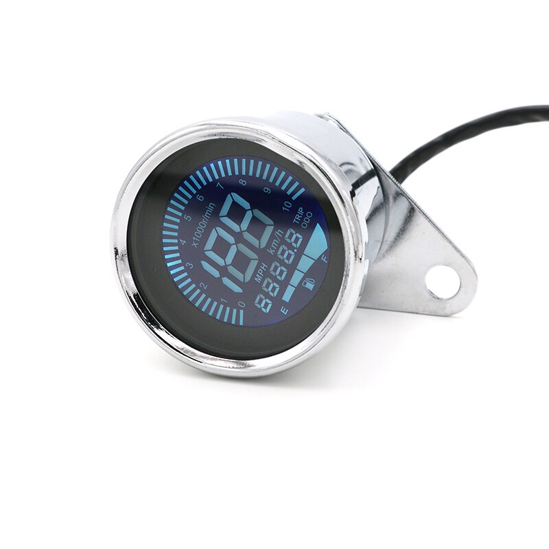 Universal Motorcycle Digital Motorcycle Speedometer Retro LCD Odometer Cafe Racer Tachometer indicator Scooter ATV Meter