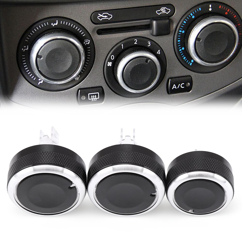 3 stks/set Auto styling Airconditioning warmte schakelaar knop AC Knop auto-accessoires voor Nissan Tiida/NV200/Livina/Geniss