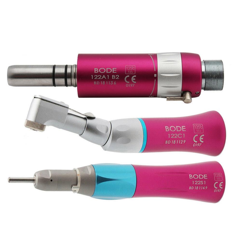 Pièce à main dentaire à basse vitesse couleur nez droit contre-Angle moteur pneumatique Turbine à Air BODE 2 trous/4 trous B2/M4 rose/bleu/noir: low kit B2 PK