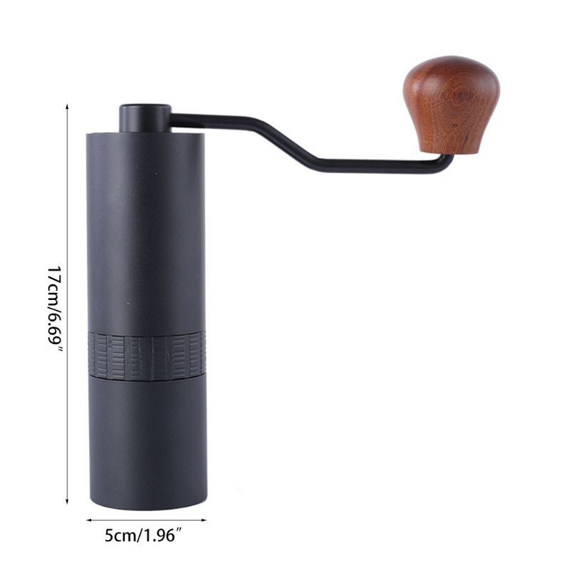 Manuell kaffekvarn burr kvarn för kaffebönor bärbar manuell bean burr gri