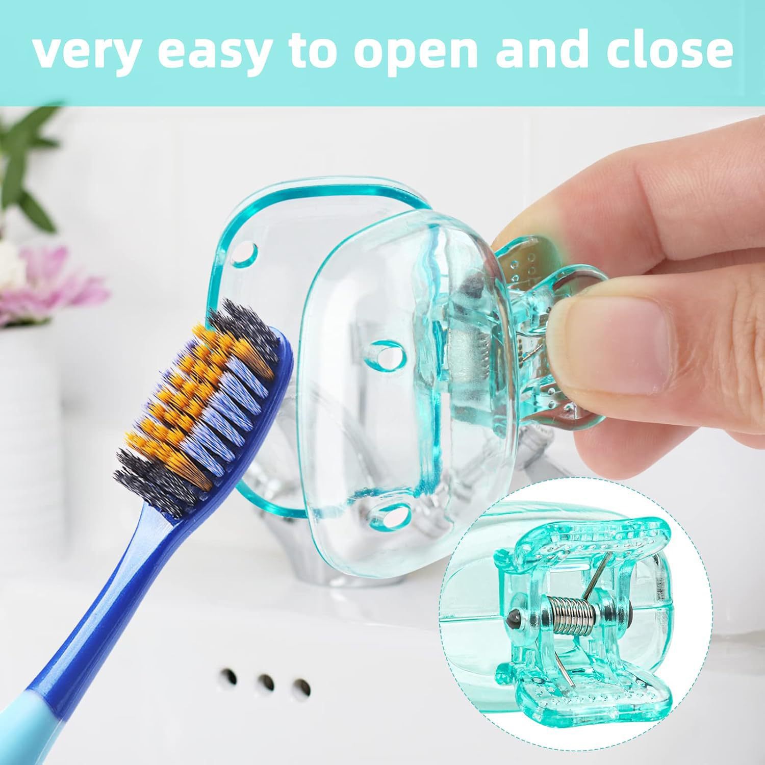 Newest Toothbrush Storage Clip Household Travel Portable Anti-dust Toothbrush Head Protector Multiple Functions Travel Organizer